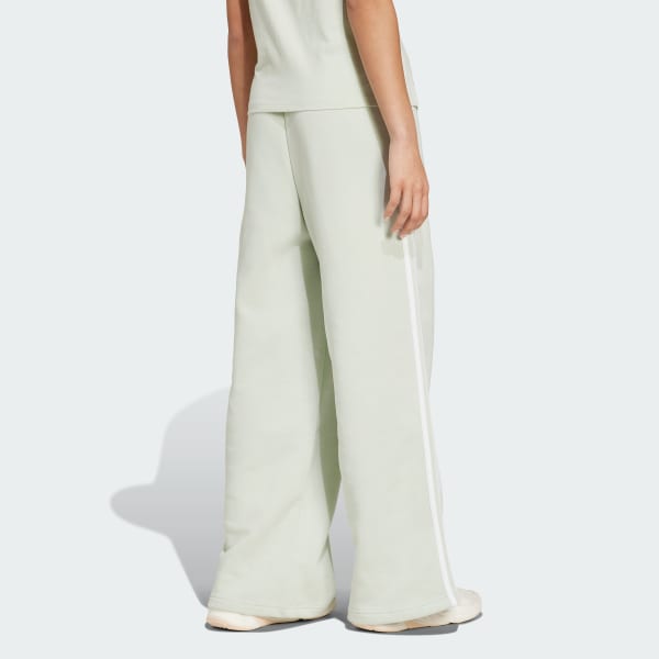 Green Essentials 3-Stripes Fleece Wide Pants
