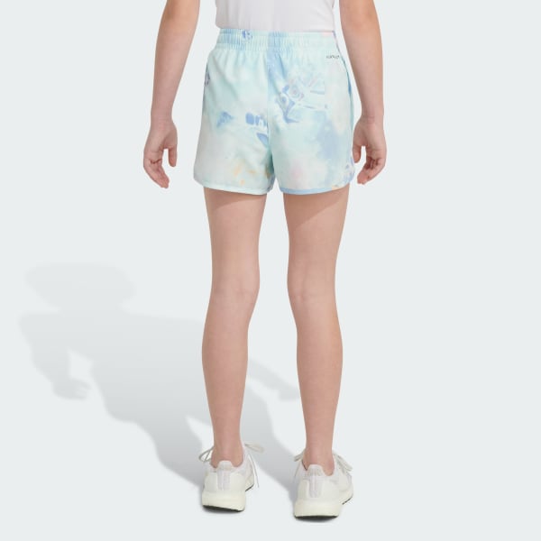 Turquoise All Over Print Woven Retro Short