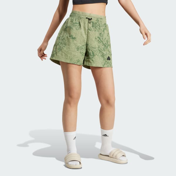 Green City Escape Woven Shorts