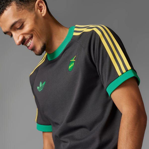 Black Jamaica Adicolor 3-Stripes T-Shirt