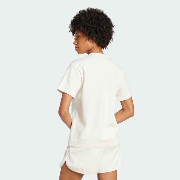 Blanco Playera de acanalado ancho Essentials Winterized