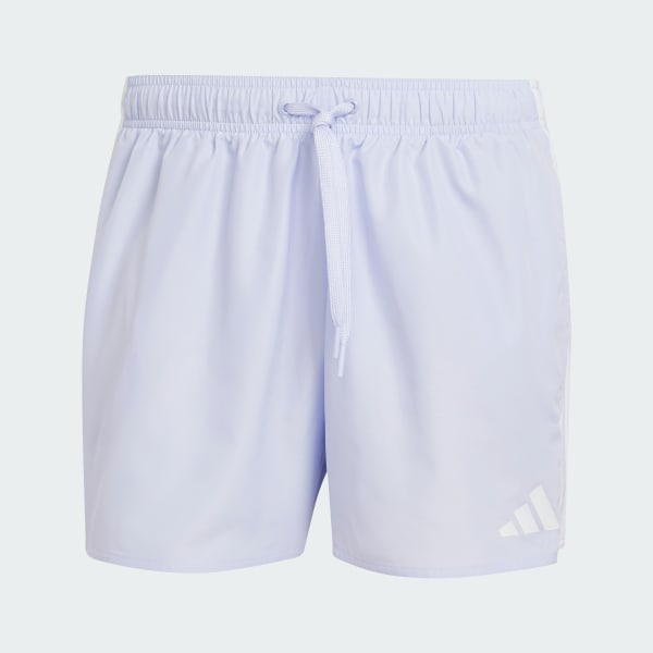 Purple 3-Stripes Swim Shorts 3-Inch