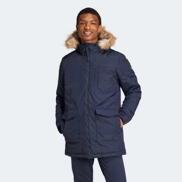 Niebieski Paveric Fur Parka