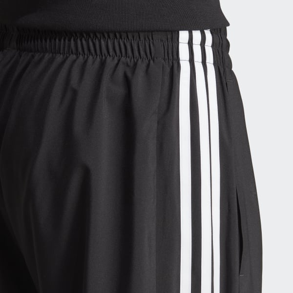 Czerń AEROREADY Essentials Tapered Cuff Woven 3-Stripes Pants