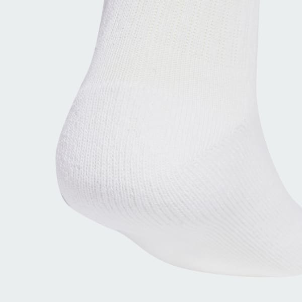 White 리니어 크루 쿠션 양말 3켤레