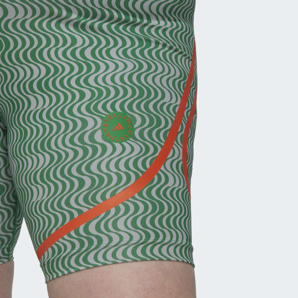 Zielony adidas by Stella McCartney TruePurpose Printed Cycling Leggings - Plus Size QY850