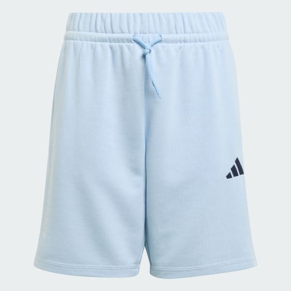 Azul Calções em Moletão Slogan adidas - Rapaz