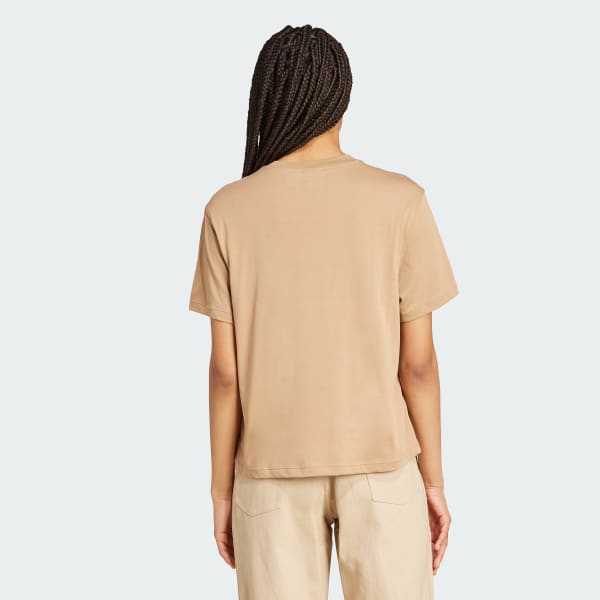 Marrom Camiseta Boxy Adicolor Trefoil