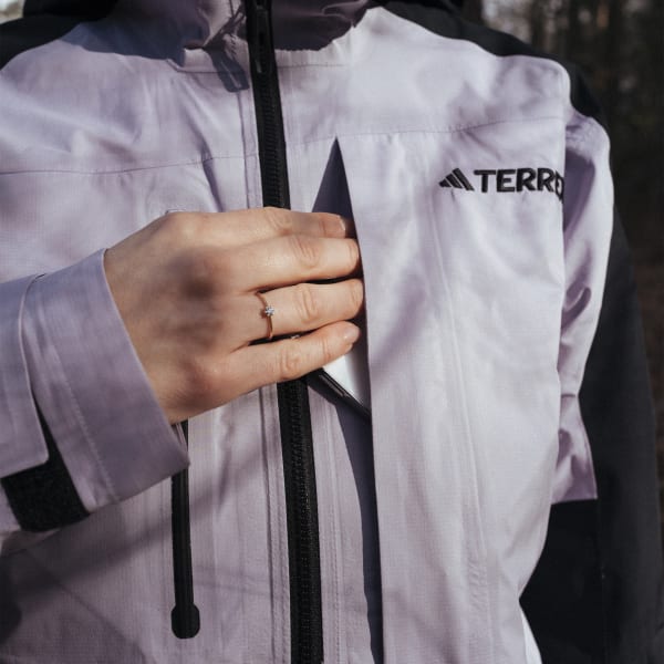 adidas TERREX Xploric RAIN.RDY Hiking Jacket - Purple | Women's 