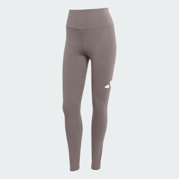 Grey Essentials Big Logo Cotton Leggings