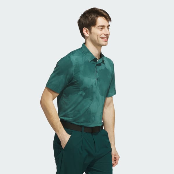 Green Ultimate365 Printed Cool Feeling Tour Polo Shirt