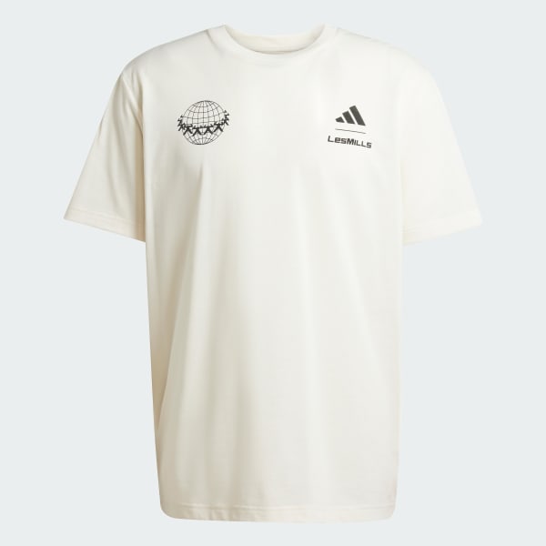 ホワイト Les Mills チームグラフィック 半袖Tシャツ