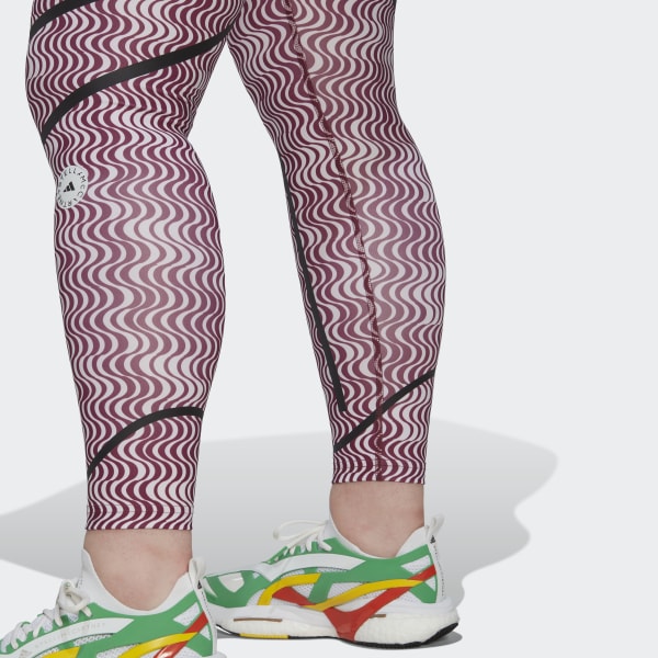 Bialy adidas by Stella McCartney TruePurpose Printed Training Leggings