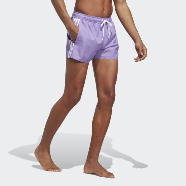 Purple 3-Stripes CLX Swim Shorts