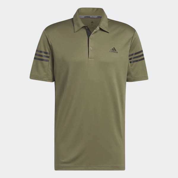 Green 3-Stripes Golf Polo Shirt