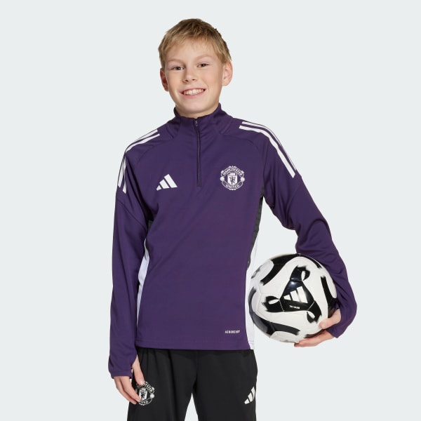 Fioletowy Bluza Manchester United Tiro 25 Competition Training Kids