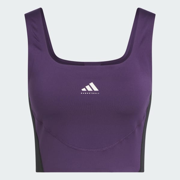 Roxo Regata Cropped adidas Basketball