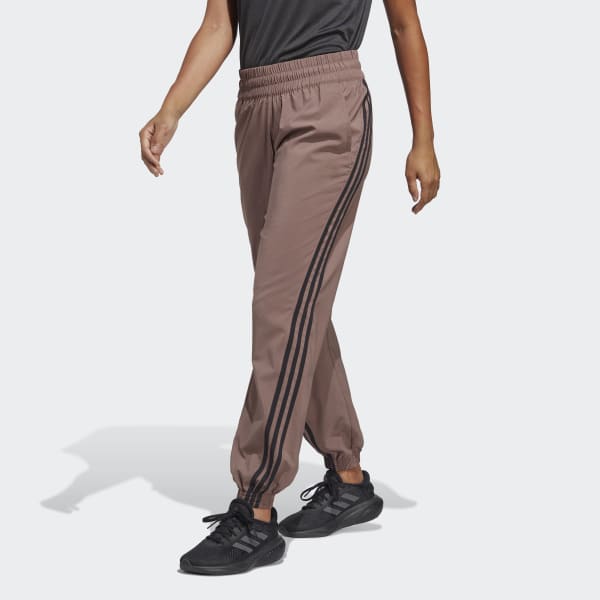 Brown adidas top track pants
