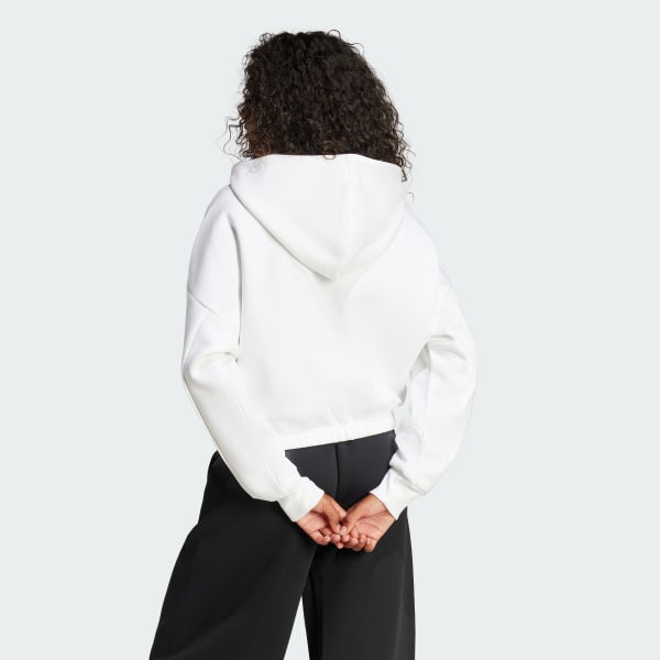 Branco Camisola com Capuz Future Icons