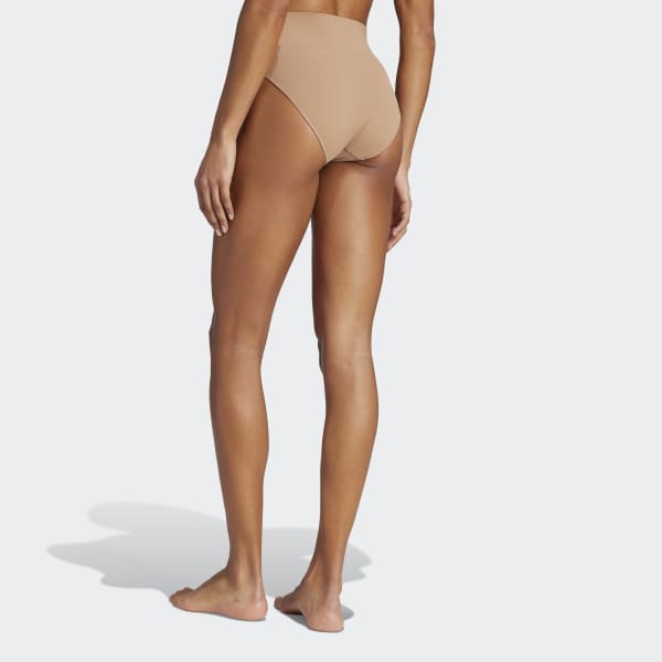 adidas Active Seamless Micro Stretch High Leg Brief Underwear - Brown