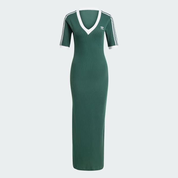 Verde Abito adicolor 3-Stripes Knit V-Neck