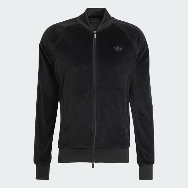 adidas SST Adicolor Velour Track Top - Black | Free Shipping