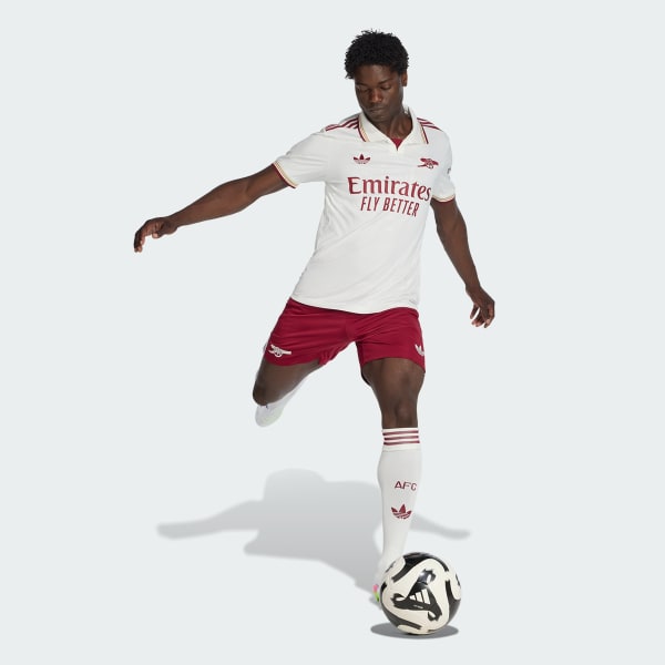 สีแดงเบอร์กันดี กางเกงฟุตบอลชุดที่สาม Arsenal 25/26