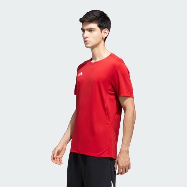 Red Adizero Essentials Running Tee