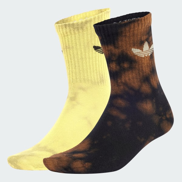 Brown Acid-Washed Crew Socks 2 Pairs