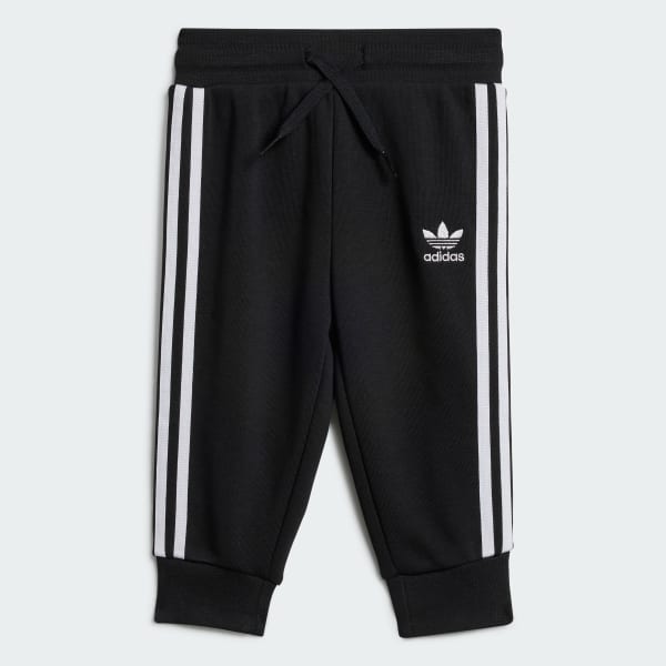 Negro Conjunto Adicolor Sudadera con Gorro y Pants Niños
