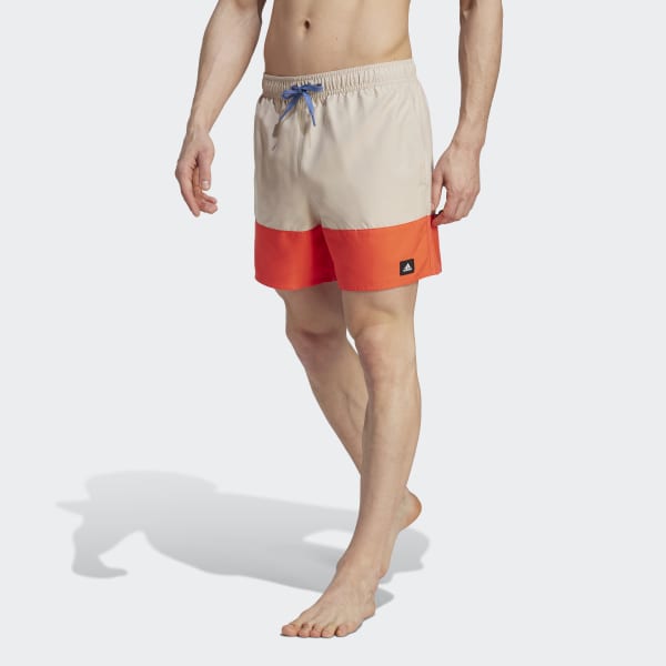 adidas Colorblock Swim Shorts Short Length Beige adidas India