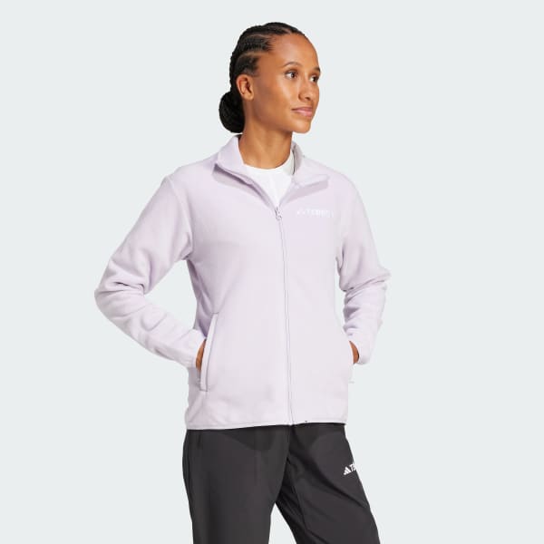 Purple Multi Essentials Full-Zip Fleece Jacket