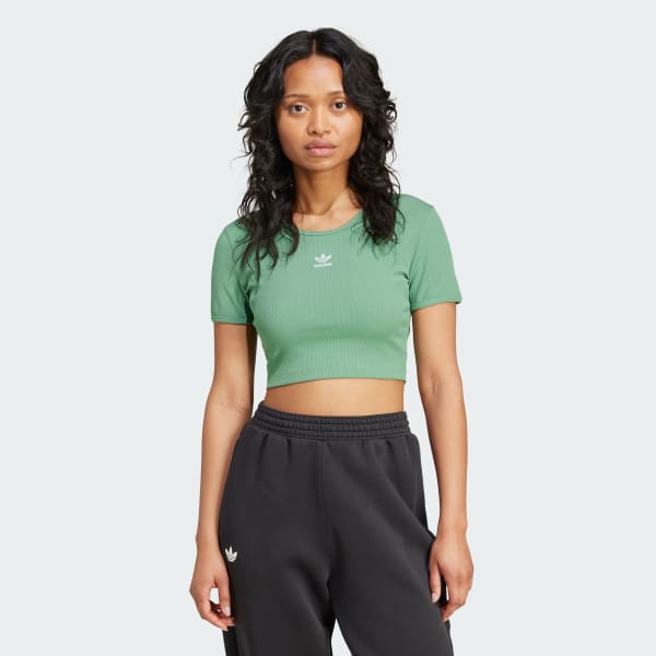 Green Essentials Ribbed Tee