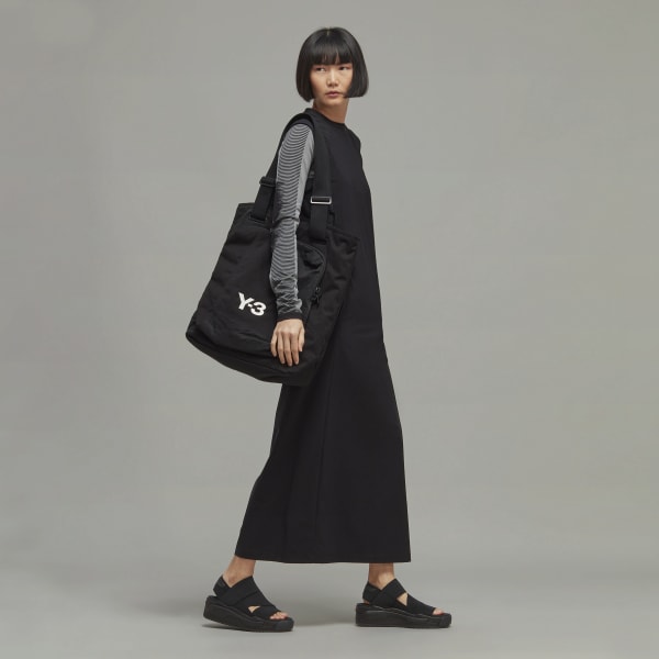 Czerń Y-3 3-Stripes Tank Top Dress