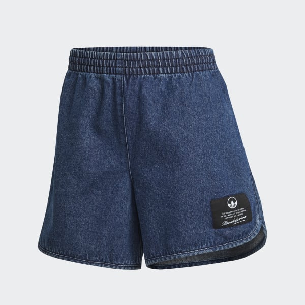 Blue Mid Waist Denim Shorts Z9188