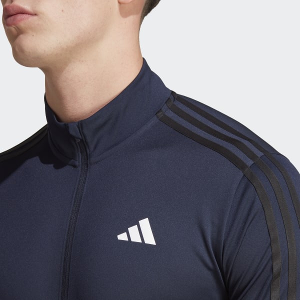 adidas Boys Long Sleeve Color Block Mélange Fleece Jacket Set