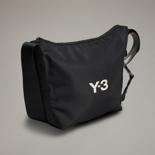 Siyah Y-3 Nylon Crossbody Çanta
