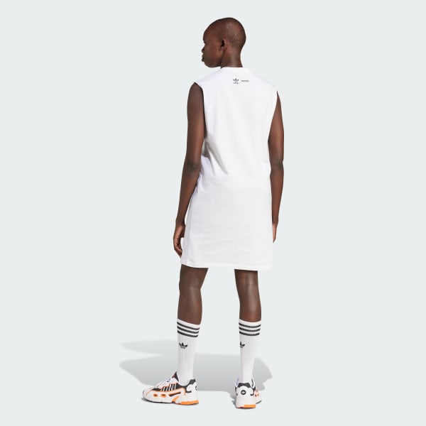 Blanco Vestido sin Mangas adidas Originals x Hello Kitty Cinnamoroll Estampado