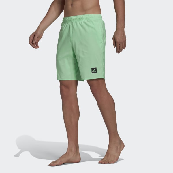 Verde Shorts de Natación Color Sólido Largo Clásico Z4546