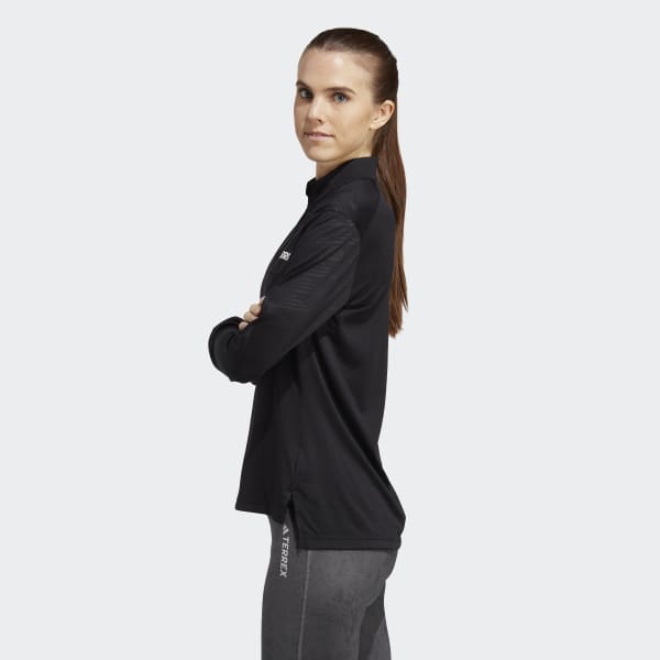 cierna Tričko Terrex Multi Half-Zip Long Sleeve