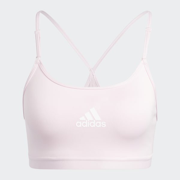 ruzová Športová podprsenka Aeroreact Training Light-Support