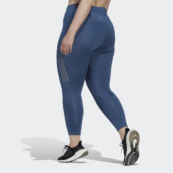 adidas Own The Run 7/8 Running Leggings (Plus Size) Blue Free