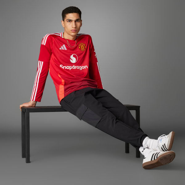 cervená Dres Manchester United 24/25 Long Sleeve Home