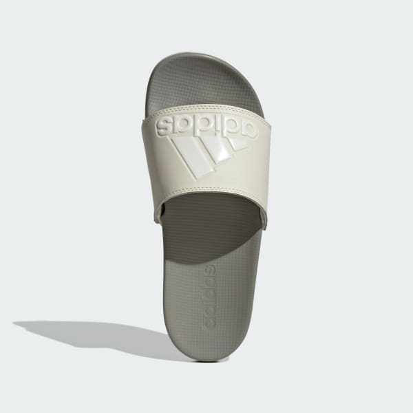 Adilette green white top