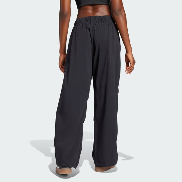 Black Essentials Ripstop Parachute Pants