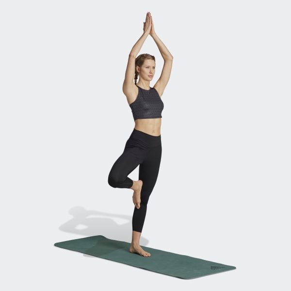 adidas Women's Yoga Studio Loop Back Tank, Dark Grey Heather/Solid