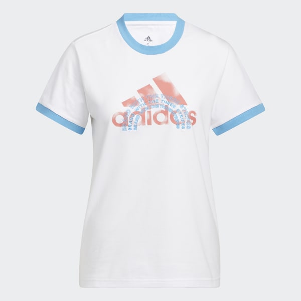 White The Brand Graphic Ringer Tee CO922