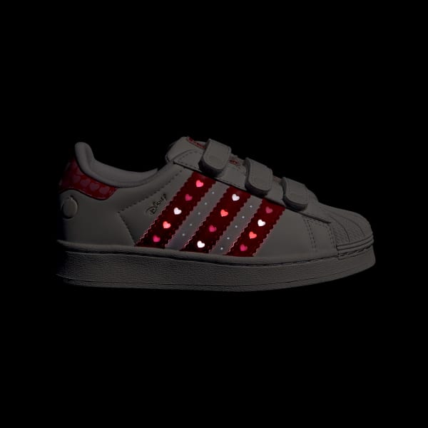 Blanco ZAPATILLAS SUPERSTAR ADIDAS DISNEY CON LUCES LED Y TIRA AJUSTABLE