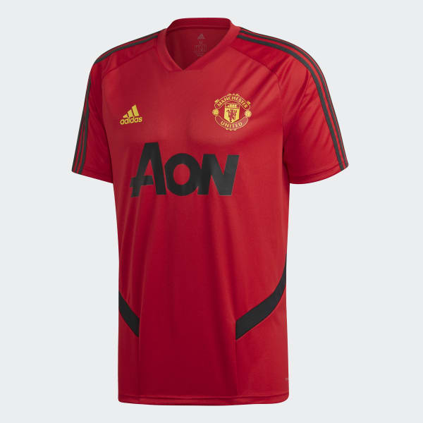 adidas เสื้อฟุตบอลสำหรับฝึกซ้อม Manchester United - สีแดง | adidas Thailand