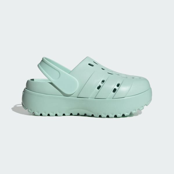 Turquoise Adilette Platform Clogs